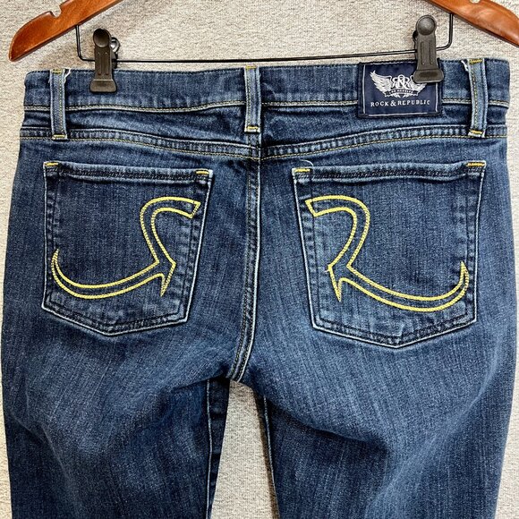 Rock & Republic Jeans Womens Size 30 Blue Bootcut Kasandra Cotton Blend Casual - Picture 4 of 16